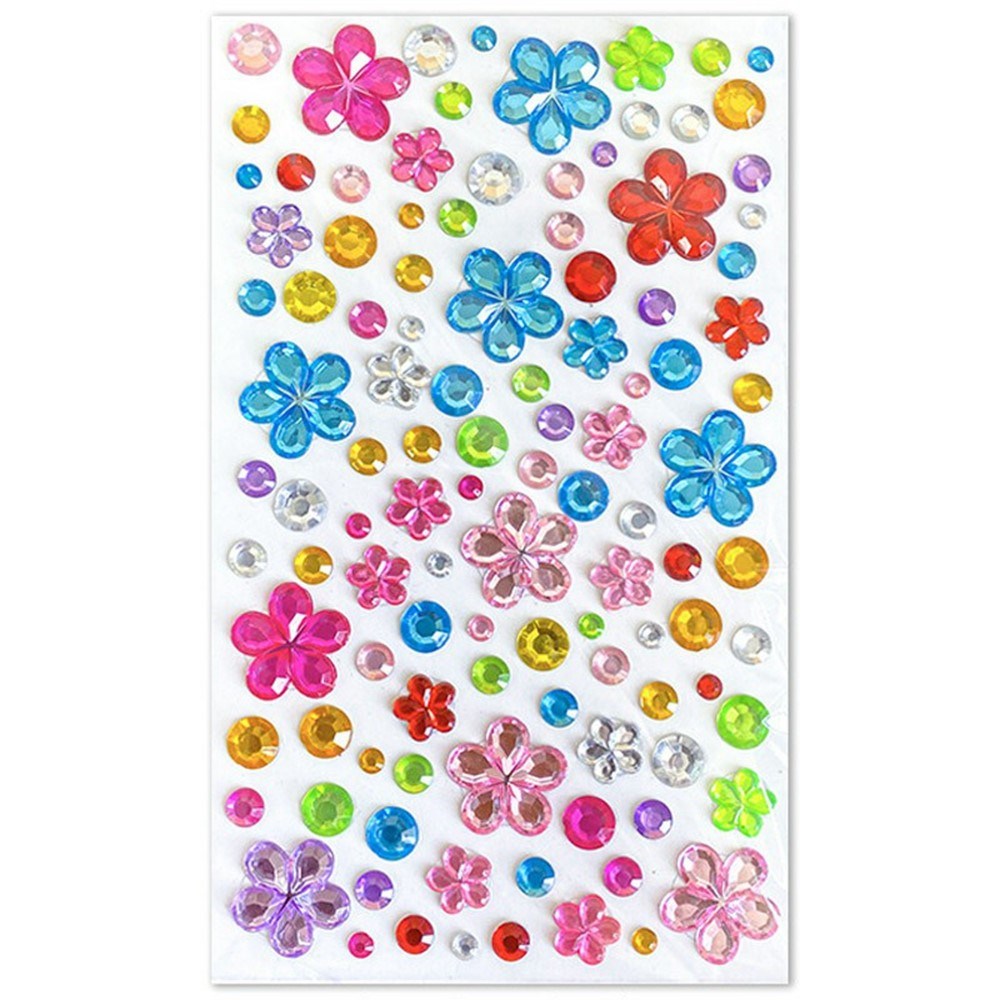 Dekorative 3D-Klistremerker til Mobil & Hobbyartikler - 142 stk. - Blomster