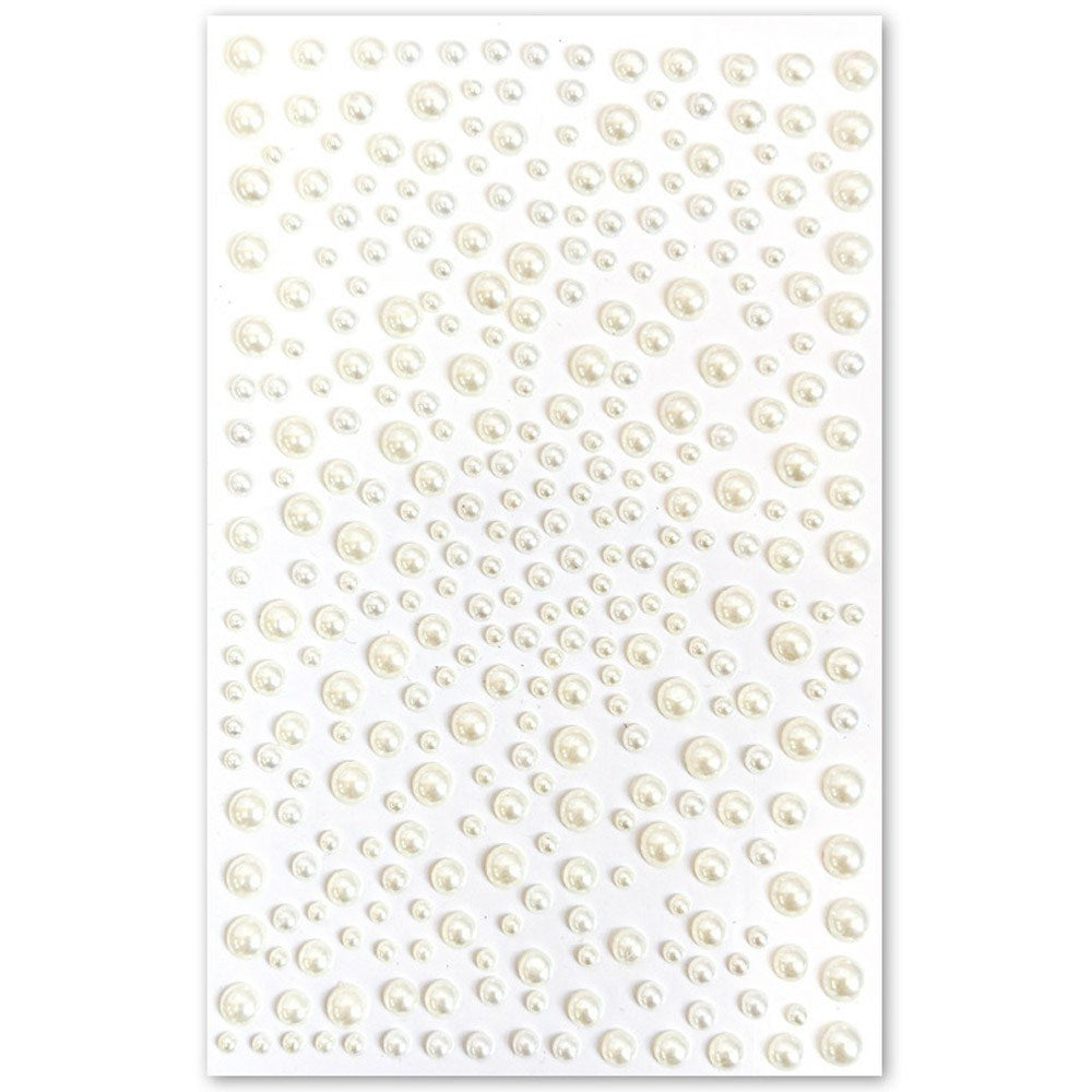 Dekorative 3D-Klistremerker til Mobil & Hobbyartikler - 142 stk. - Hvite perler
