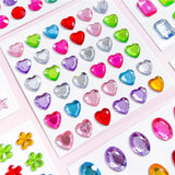 Flerfargede Selvklebende Krystall 3D Stickers - 36 stk - Runde