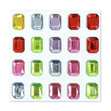 Flerfargede Selvklebende Krystall 3D Stickers - 20 stk - Oktagonale