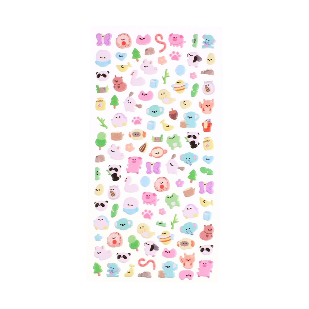 Mini 3D Bubble Foam Stickers for Mobil & Kameraseksjonen - Blandede Dyr