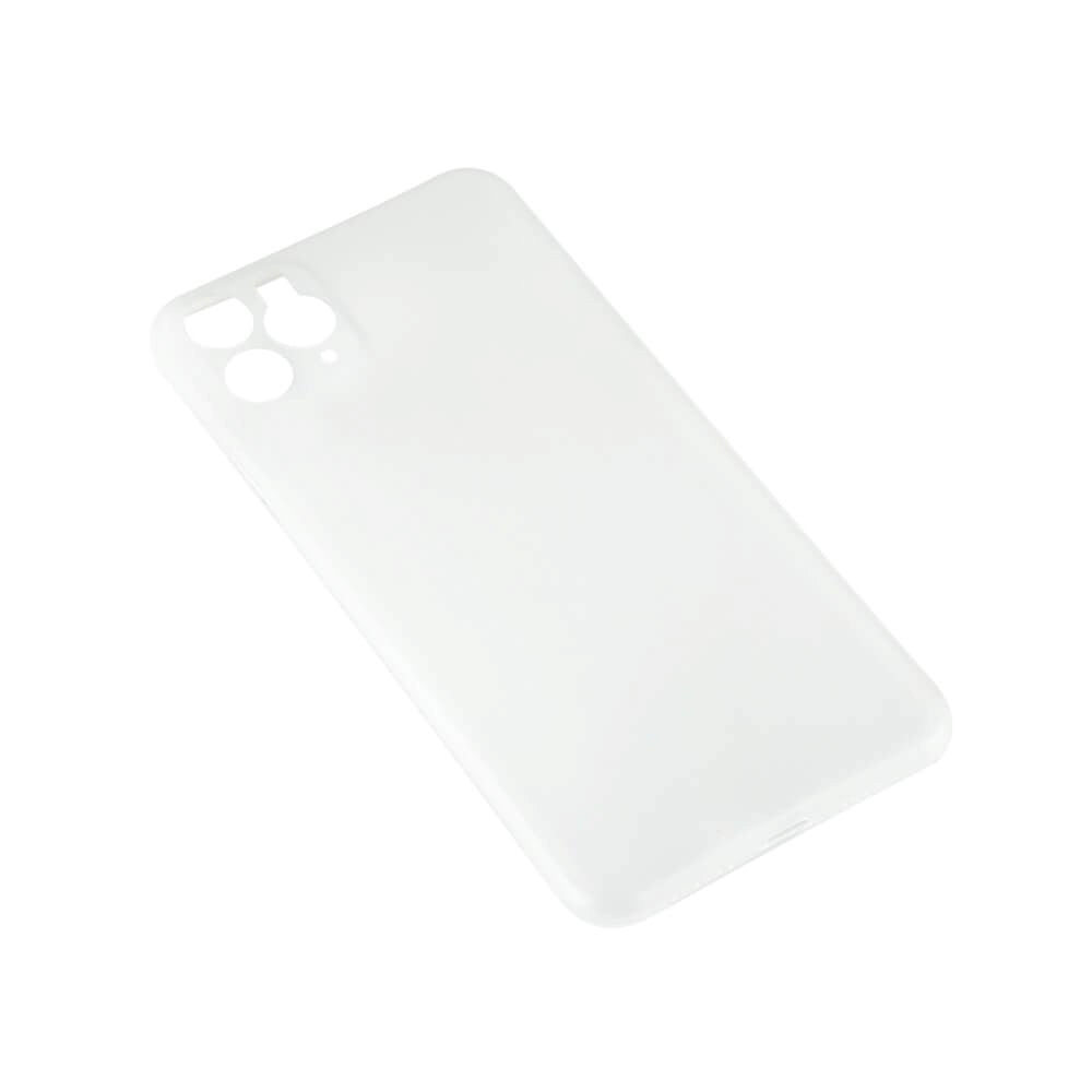 iPhone 11 Pro Max GEAR Semi-Gjennomsiktig Fleksibelt Plast Deksel - Hvit