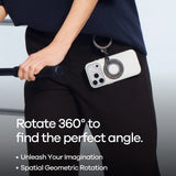 AULUMU Magnetisk 360° Roterende Mobilholder med Z-Akse - MagSafe Kompatibel - Svart