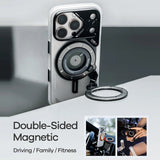 AULUMU Magnetisk 360° Roterende Mobilholder med Z-Akse - MagSafe Kompatibel - Oransje