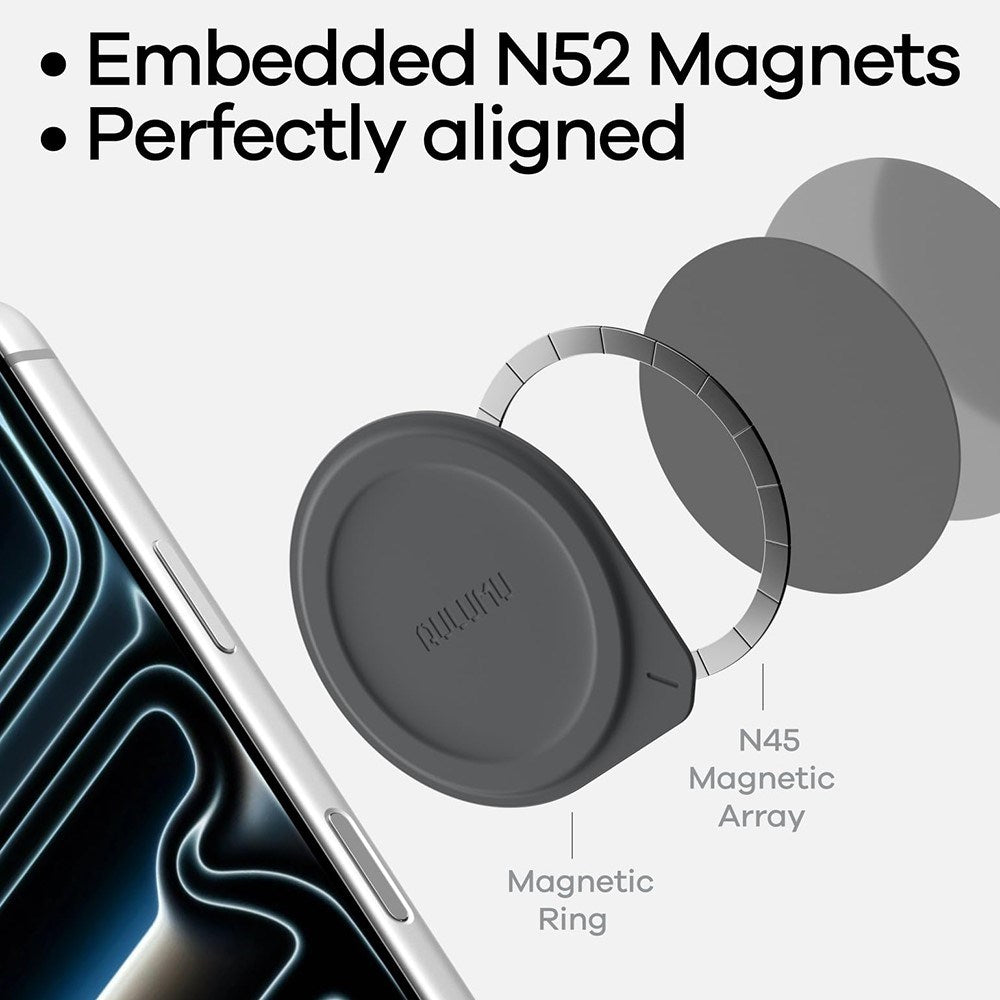 AULUMU Magnetisk MagSafe Klistremerke - Grå