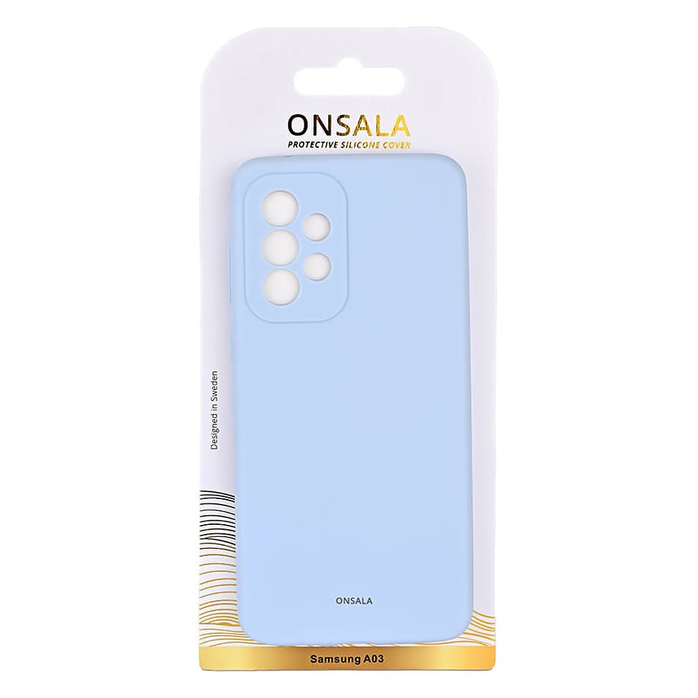 Samsung Galaxy A03 Onsala Collection Liquid Silicone Bakdeksel - Light Blue