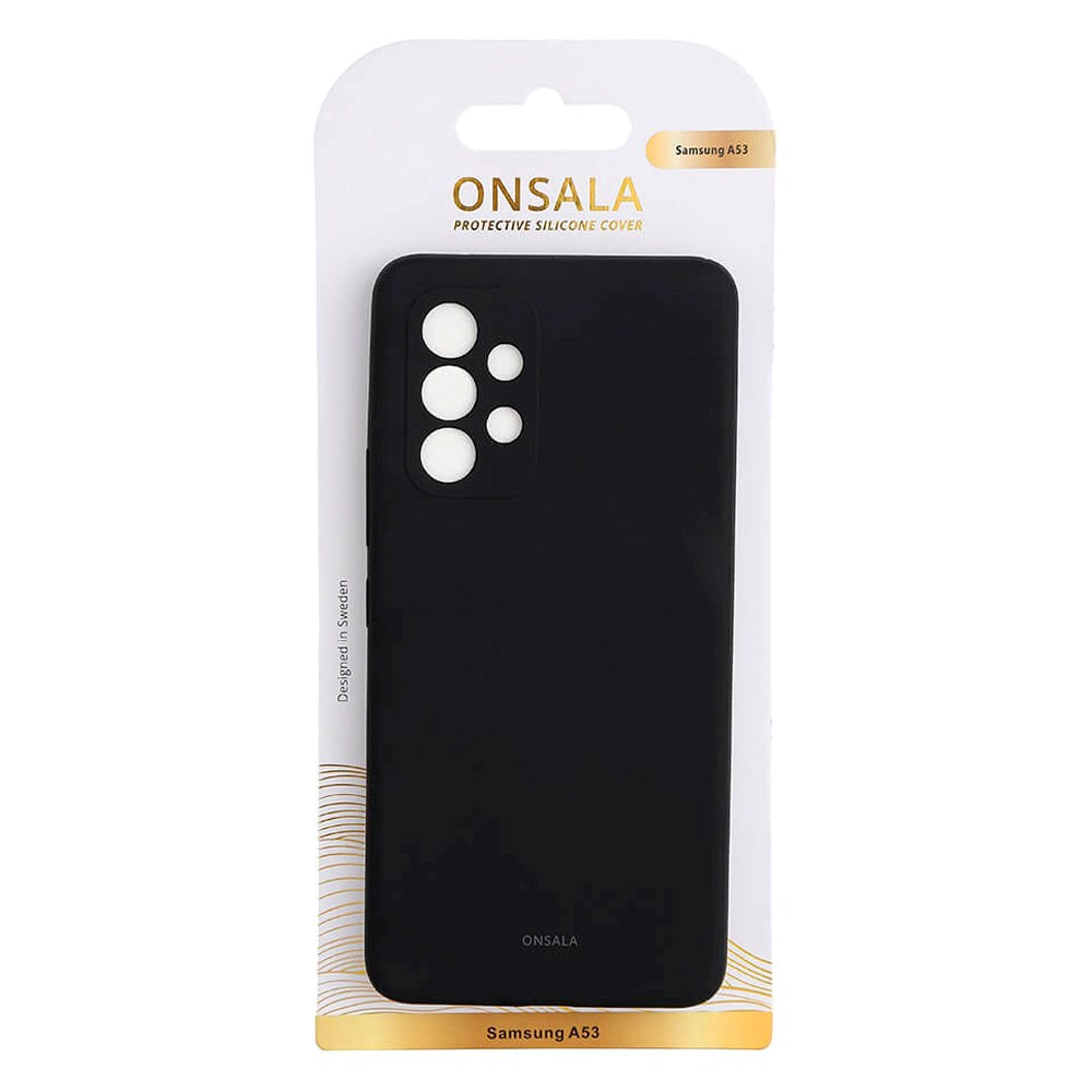 Samsung Galaxy A53 (5G) Onsala Collection Liquid Silicone Bakdeksel - Svart