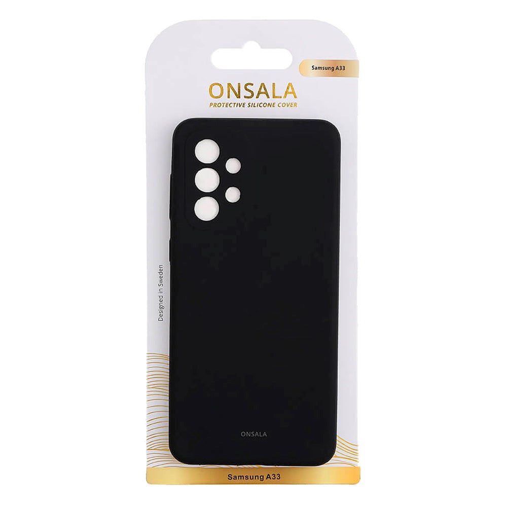 Samsung Galaxy A33 (5G) Onsala Collection Liquid Silicone Bakdeksel - Svart