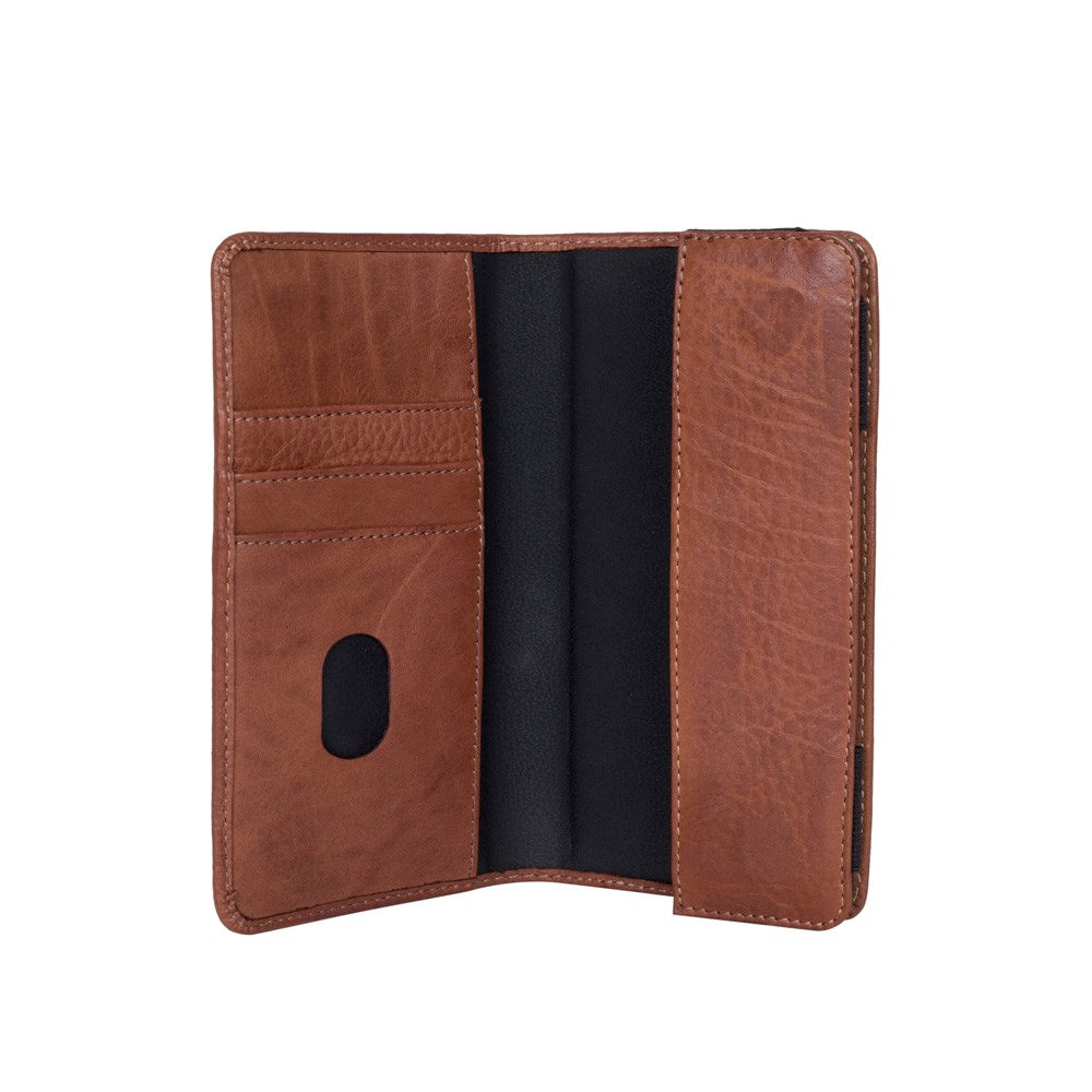 Buffalo Wallet Ekte Skinn Universal Etui med Lommebok (Maks. Mobilitet: 150 x 65 mm) - Brun