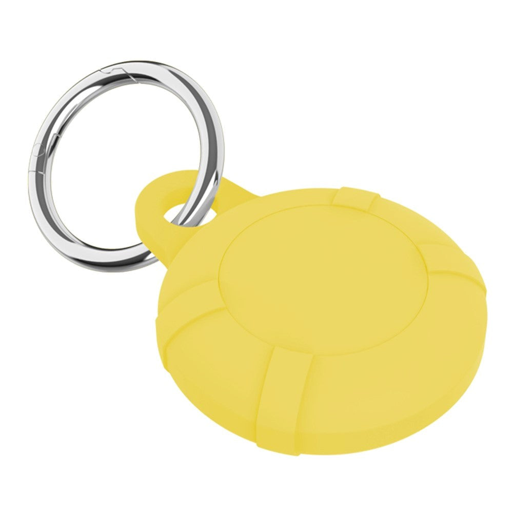 AirTag 1. & 2. Gen. Silikonetui med Nøkkelring - Gul