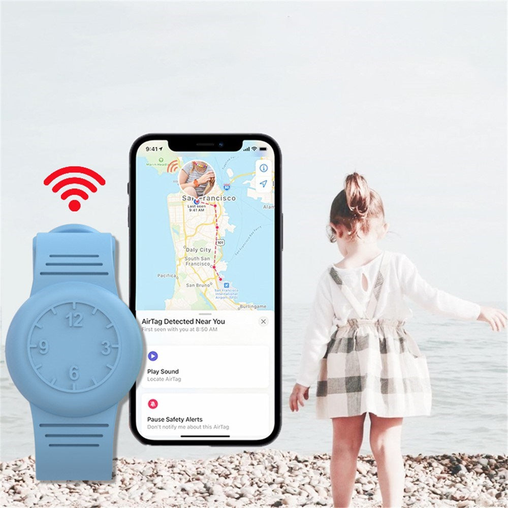Apple AirTag 1. & 2. Gen. Silikonrem – Rød