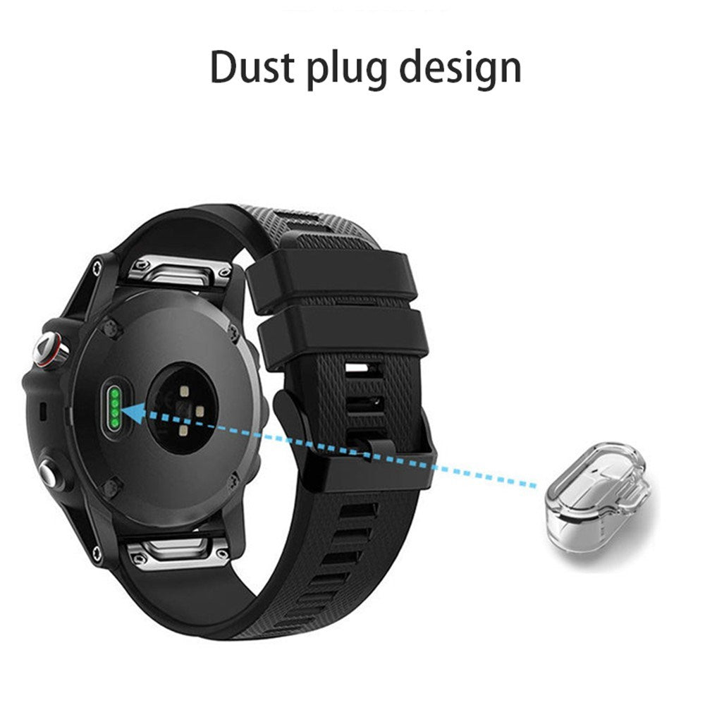 Silikon Støvbeskyttelsesplugg til Garmin Forerunner 955 / 255 / 255S - Svart