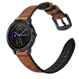 Universal 20mm QuickFit Skinn Belagt Silikon Reim - Brun