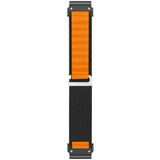 Universal Garmin 22mm QuickFit EIDERWOOD Nylon Remm - Svart / Oransje
