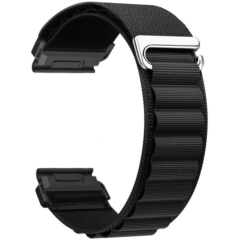 Universal Garmin 26mm QuickFit EIDERWOOD Nylon Remm - Svart