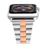 Apple Watch (42/44/SE/45/46/49mm) Tofarget Klokkerem I Rustfritt Stål - Aluminium / Gull