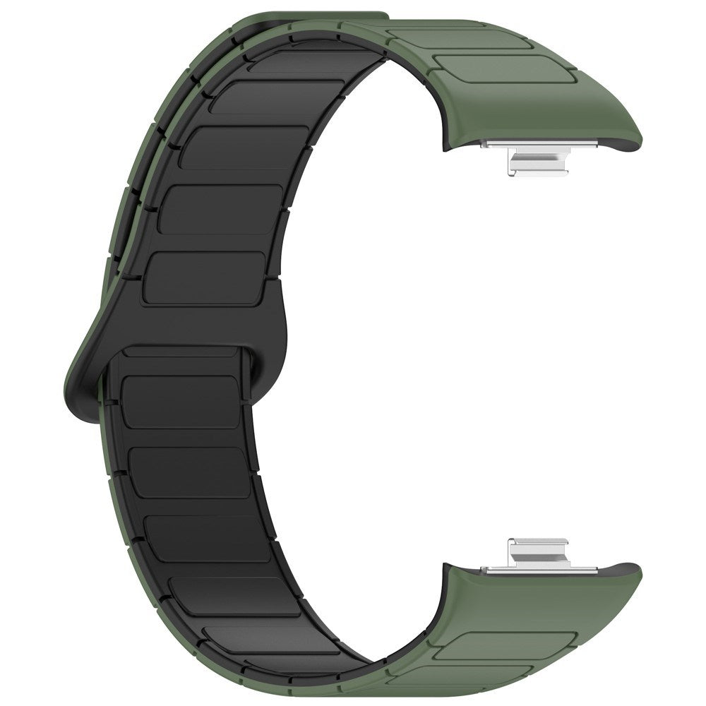 Xiaomi Smart Band 10 Pro / 9 Pro / 8 Pro Tofarget Magnetisk Fleksibel Plast Rem - Grønn / Svart