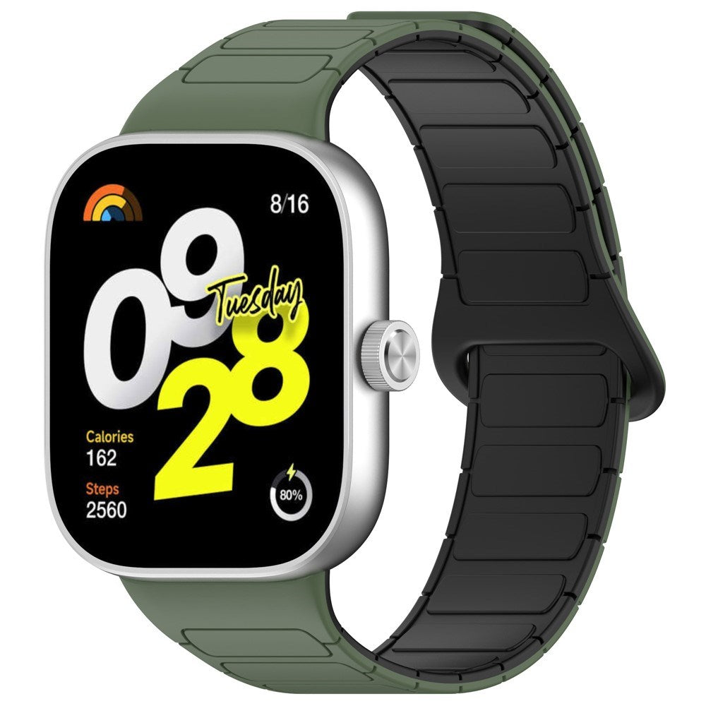 Xiaomi Smart Band 10 Pro / 9 Pro / 8 Pro Tofarget Magnetisk Fleksibel Plast Rem - Grønn / Svart