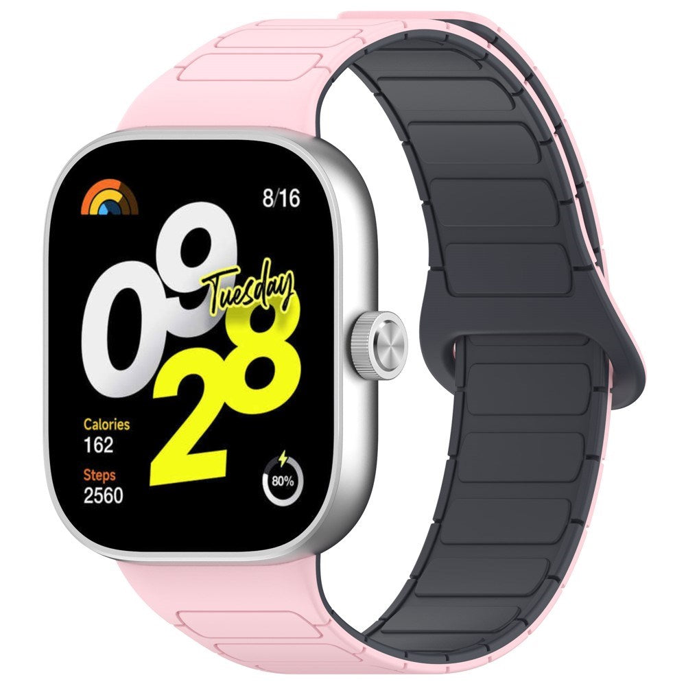 Xiaomi Smart Band 10 Pro / 9 Pro / 8 Pro Tofarget Magnetisk Fleksibel Plast Rem - Rosa / Grå