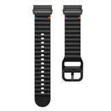 Universal Garmin 26mm QuickFit EIDERWOOD Wavy Silikon Reim - Svart