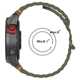 Universal Garmin 22mm QuickFit EIDERWOOD Wavy Silikon Reim - Svart