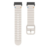 Universal Garmin 22mm QuickFit EIDERWOOD Wavy Silikon Reim - Beige