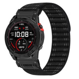 Universal Garmin 22mm QuickFit EIDERWOOD Nylon Loop Klokkereim - Svart