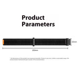 Universal Garmin 22mm QuickFit EIDERWOOD Nylon Loop Klokkereim - Svart