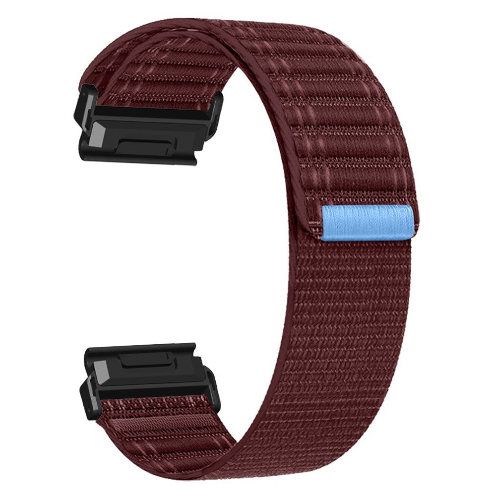 Universal Garmin 22mm QuickFit EIDERWOOD Nylon Loop Klokkereim - Rød