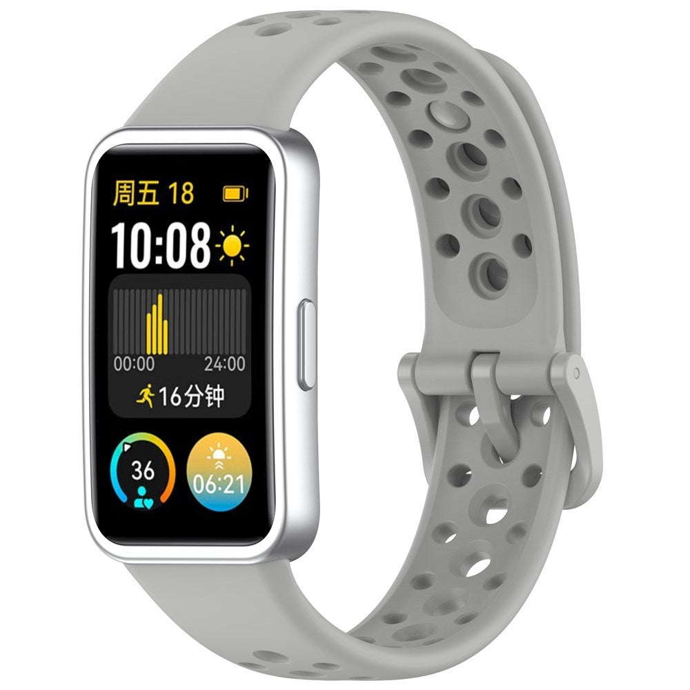 Huawei Band 10 / 9 / 8 EIDERWOOD Silikon Reim – Grå