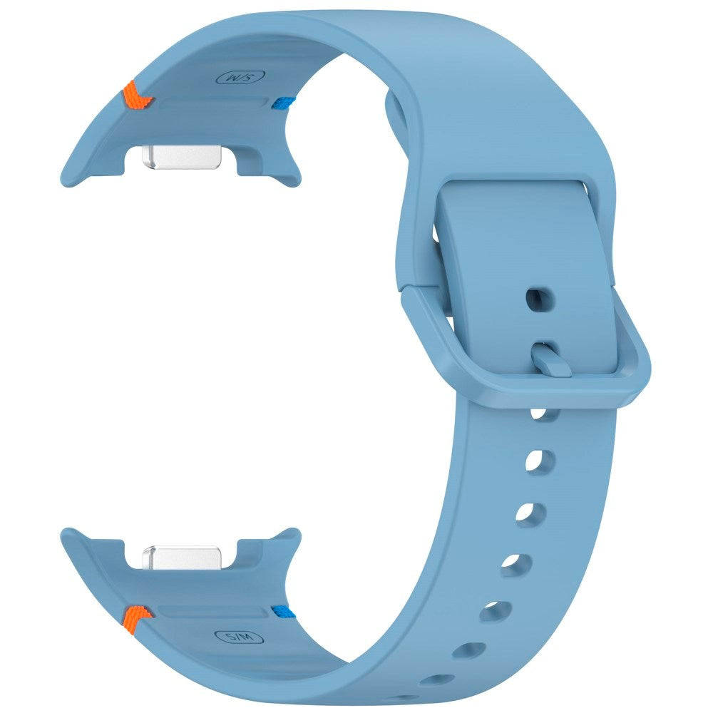 EIDERWOOD Samsung Galaxy Watch 8 / 8 Classic (40 / 44 / 46mm) Silikon Rem m. Søm - Blue