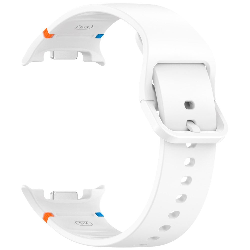 EIDERWOOD Samsung Galaxy Watch 8 / 8 Classic (40 / 44 / 46mm) Silikon Rem m. Søm - White