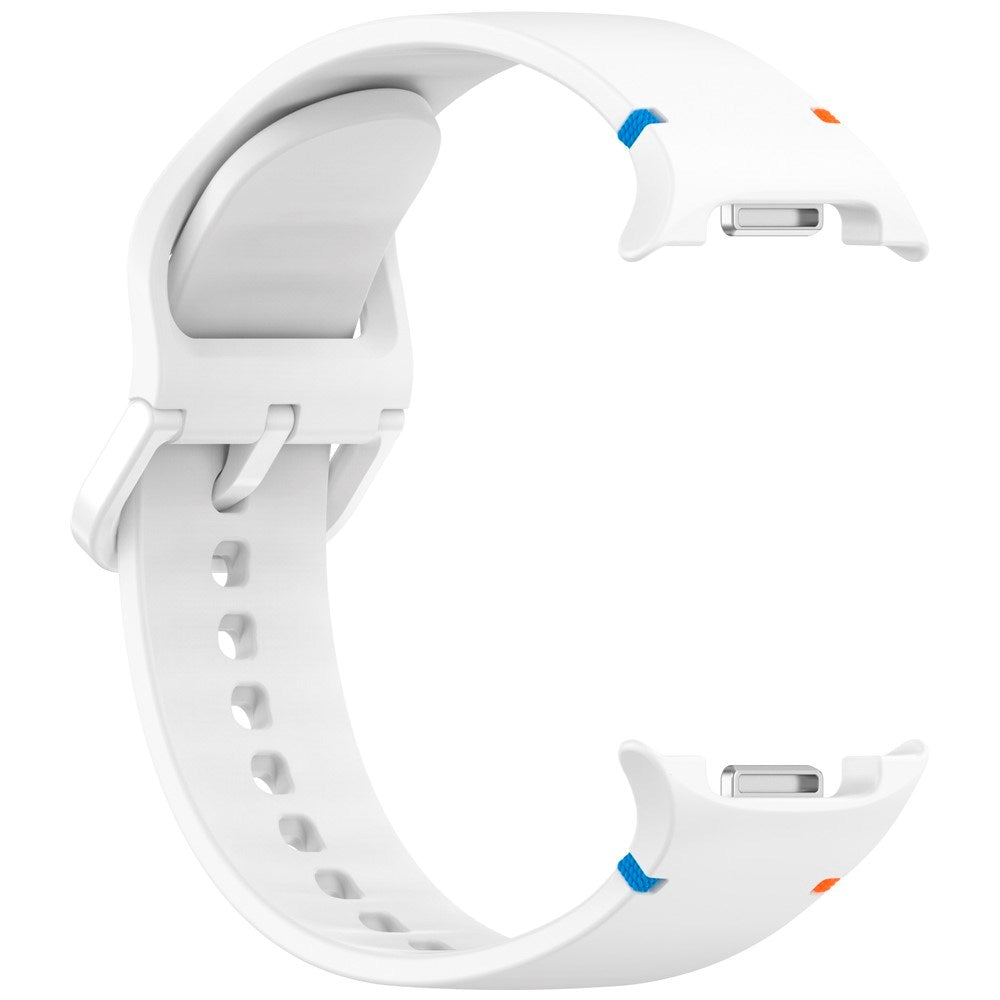 EIDERWOOD Samsung Galaxy Watch 8 / 8 Classic (40 / 44 / 46mm) Silikon Rem m. Søm - White