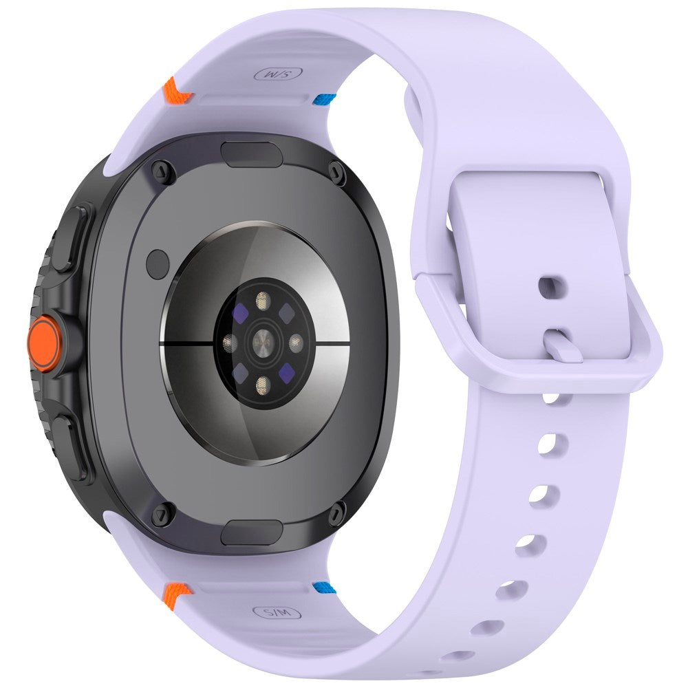 EIDERWOOD Samsung Galaxy Watch 8 / 8 Classic (40 / 44 / 46mm) Silikon Rem m. Søm - Purple