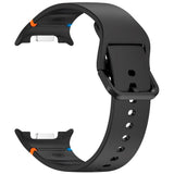EIDERWOOD Samsung Galaxy Watch 8 / 8 Classic (40 / 44 / 46mm) Silikon Rem m. Søm - Black
