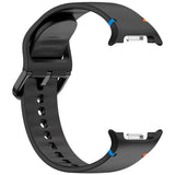 EIDERWOOD Samsung Galaxy Watch 8 / 8 Classic (40 / 44 / 46mm) Silikon Rem m. Søm - Black