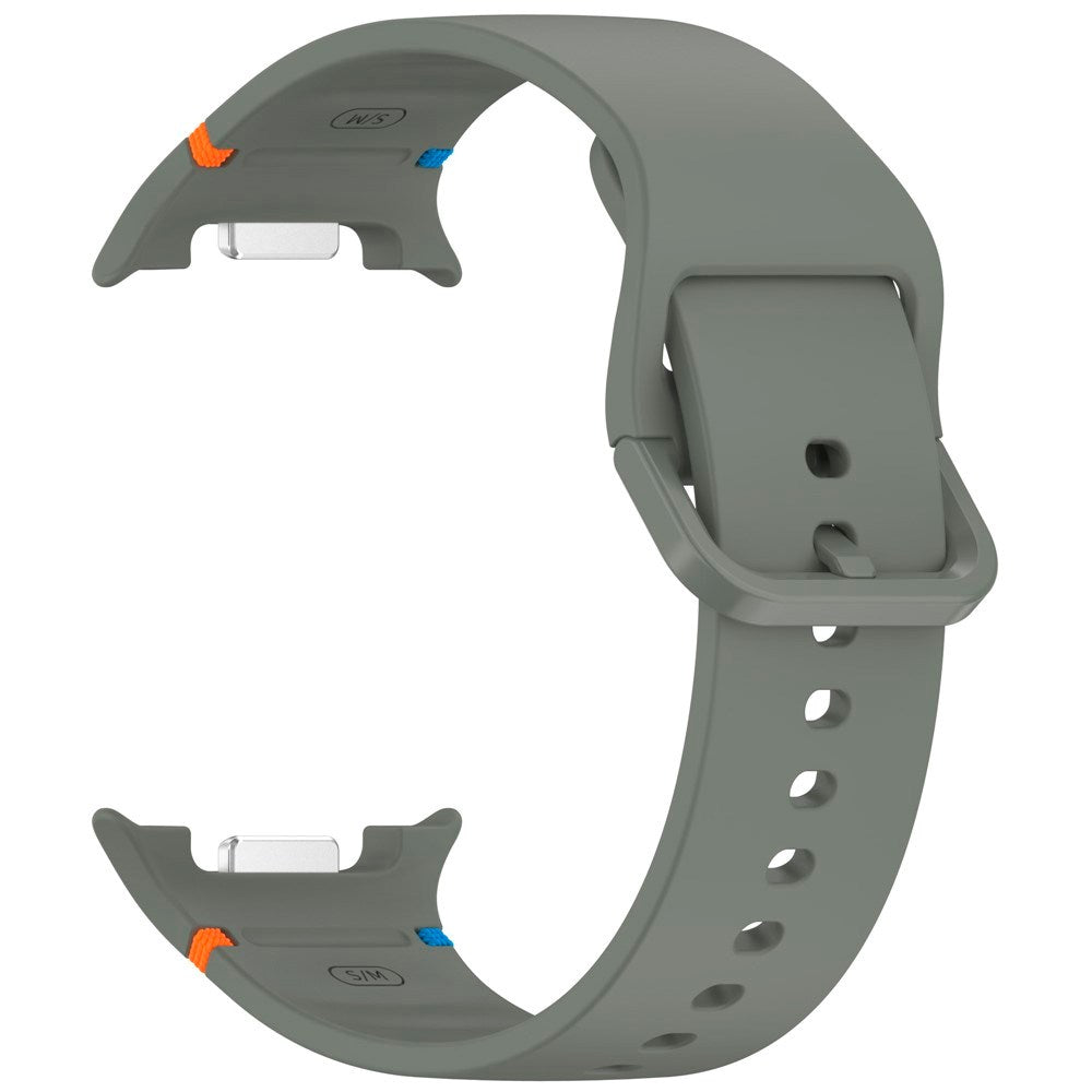 EIDERWOOD Samsung Galaxy Watch 8 / 8 Classic (40 / 44 / 46mm) Silikon Rem m. Søm - Army Green