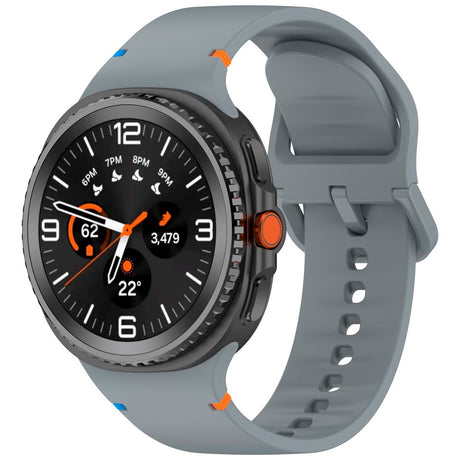 EIDERWOOD Samsung Galaxy Watch 8 / 8 Classic (40 / 44 / 46mm) Silikon Rem m. Søm - Grey