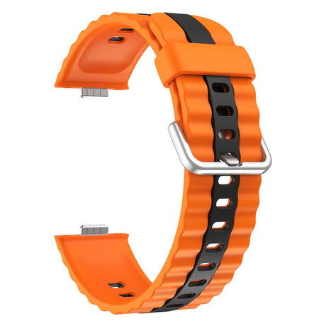 Huawei Watch Fit 5 Pro / 5 / 4 Pro / 4 / 3 EIDERWOOD Tofarget Silikon Rem - Oransje / Svart