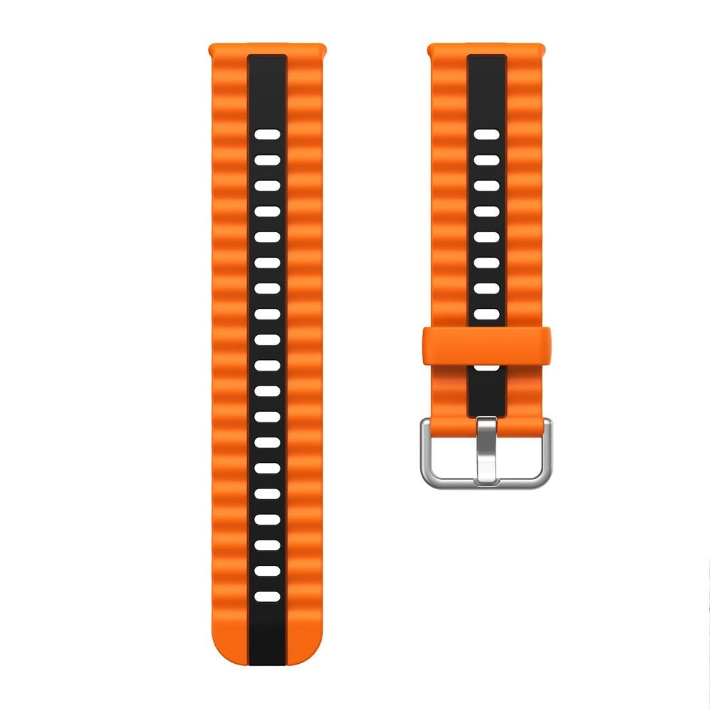 Huawei Watch Fit 5 Pro / 5 / 4 Pro / 4 / 3 EIDERWOOD Tofarget Silikon Rem - Oransje / Svart