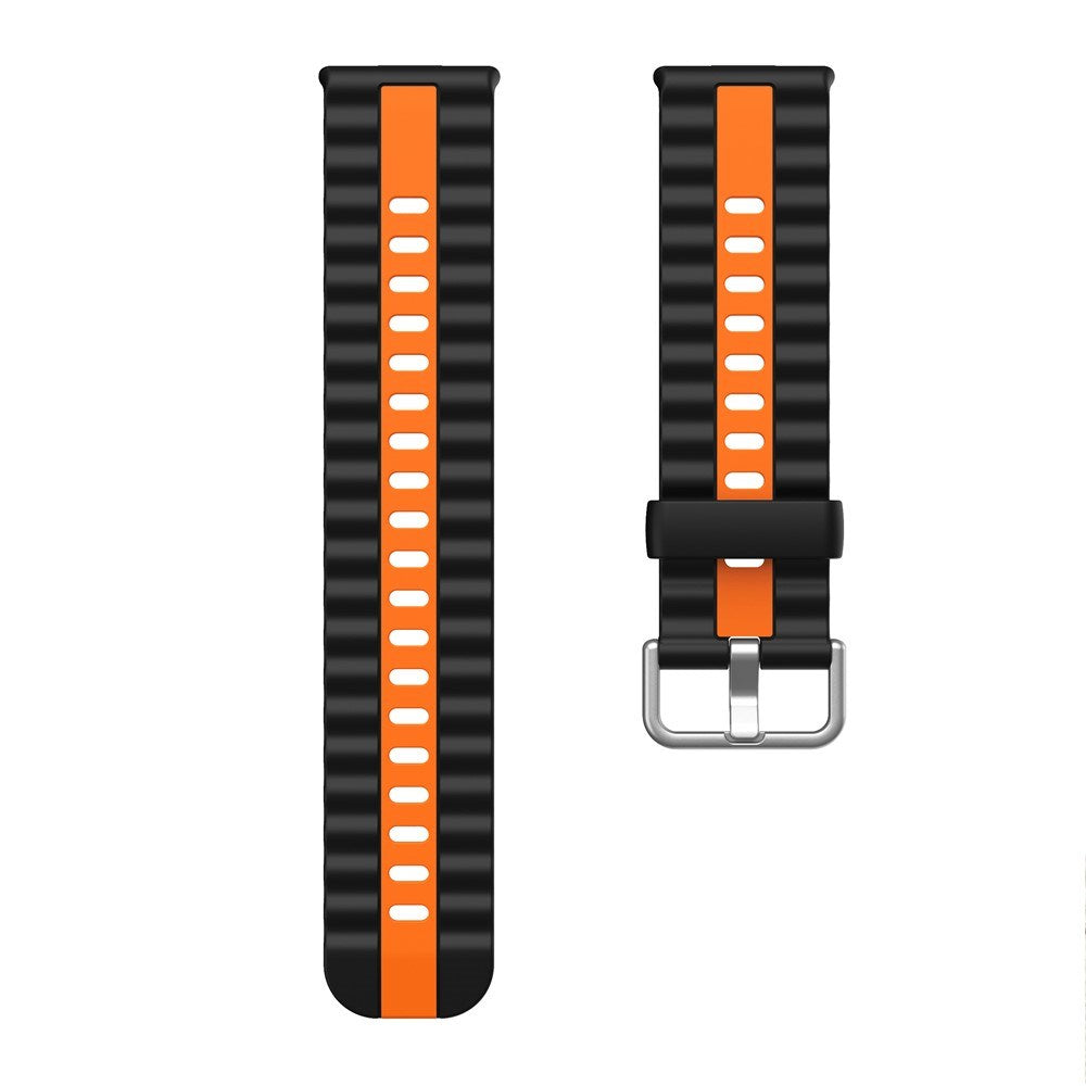 Huawei Watch Fit 5 Pro / 5 / 4 Pro / 4 / 3 EIDERWOOD Tofarget Silikon Rem - Svart / Oransje