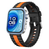 Huawei Watch Fit 5 Pro / 5 / 4 Pro / 4 / 3 EIDERWOOD Tofarget Silikon Rem - Svart / Oransje