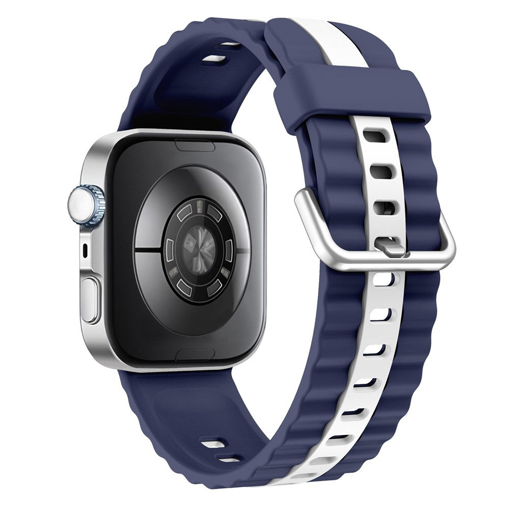 Huawei Watch Fit 5 Pro / 5 / 4 Pro / 4 / 3 EIDERWOOD Tofarget Silikon Rem - Blå / Hvit