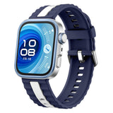 Huawei Watch Fit 5 Pro / 5 / 4 Pro / 4 / 3 EIDERWOOD Tofarget Silikon Rem - Blå / Hvit