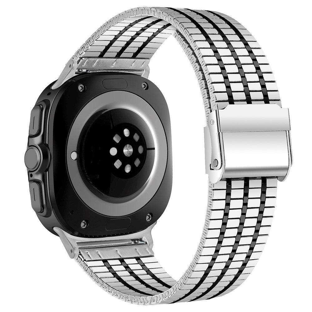 EIDERWOOD Samsung Galaxy Watch 8 / 8 Classic (40 / 44 / 46mm) Stål Rem - Sølv / Svart