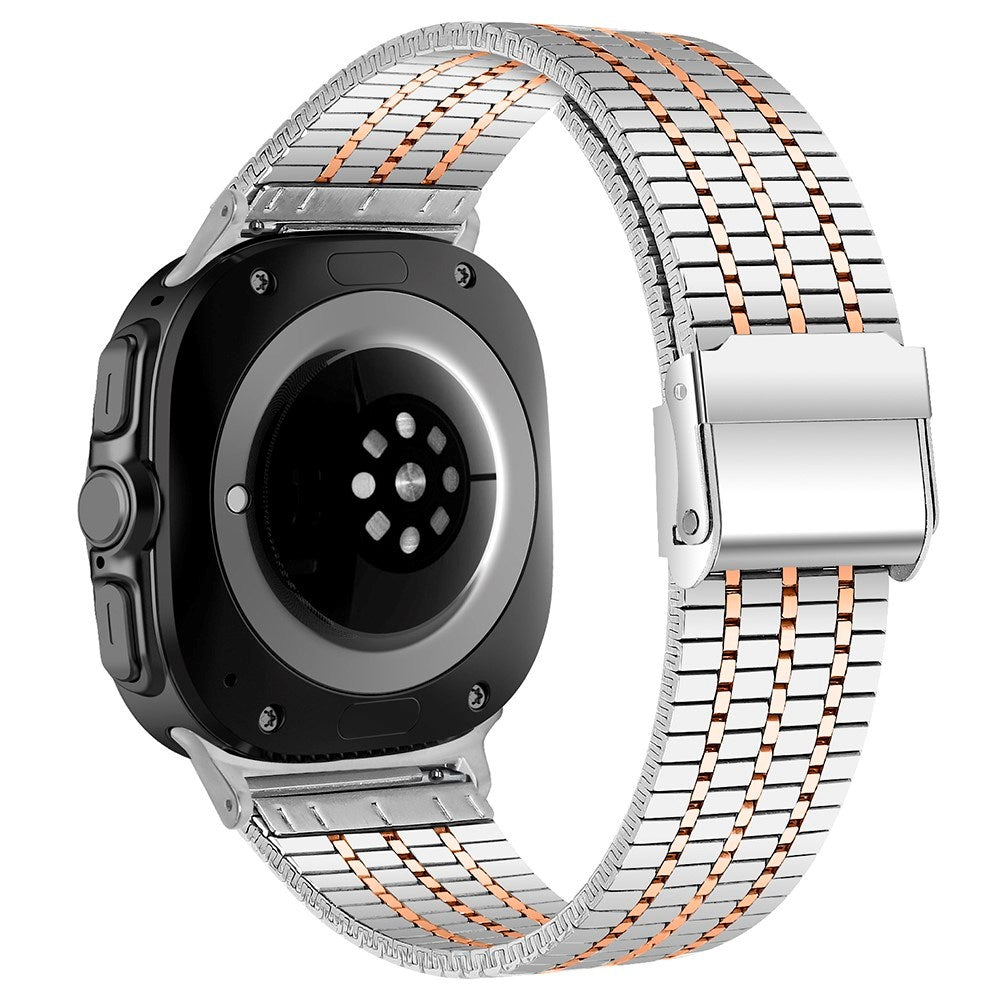 EIDERWOOD Samsung Galaxy Watch 8 / 8 Classic (40 / 44 / 46mm) Stål Rem - Sølv / Rosegull