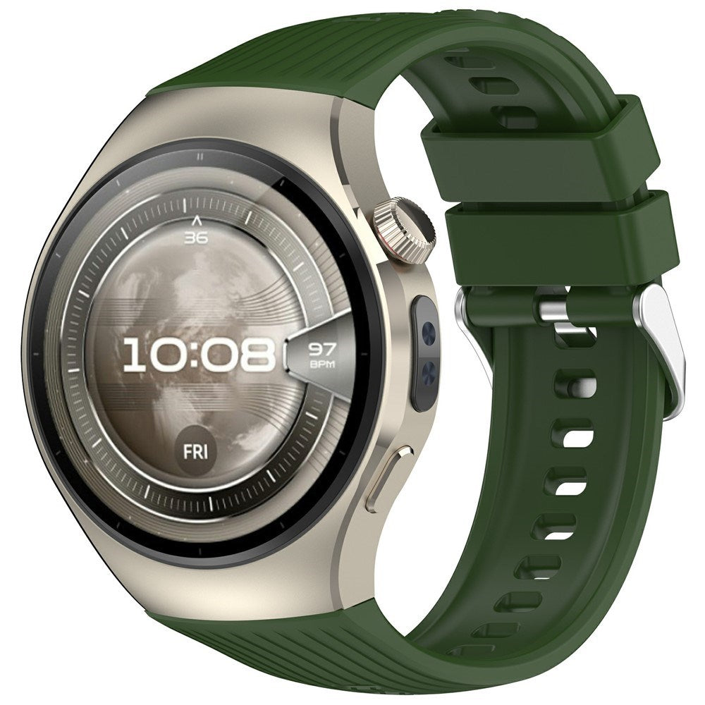 Huawei Watch 5 (42mm) EIDERWOOD Silikon Reim – Grønn