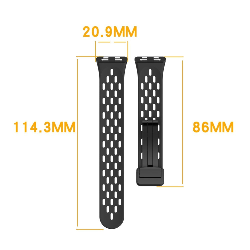 Huawei Band 11 / 11 Pro EIDERWOOD Perforert Silikonrem - Rosa