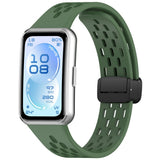 Huawei Band 11 / 11 Pro EIDERWOOD Perforert Silikonrem - Grønn