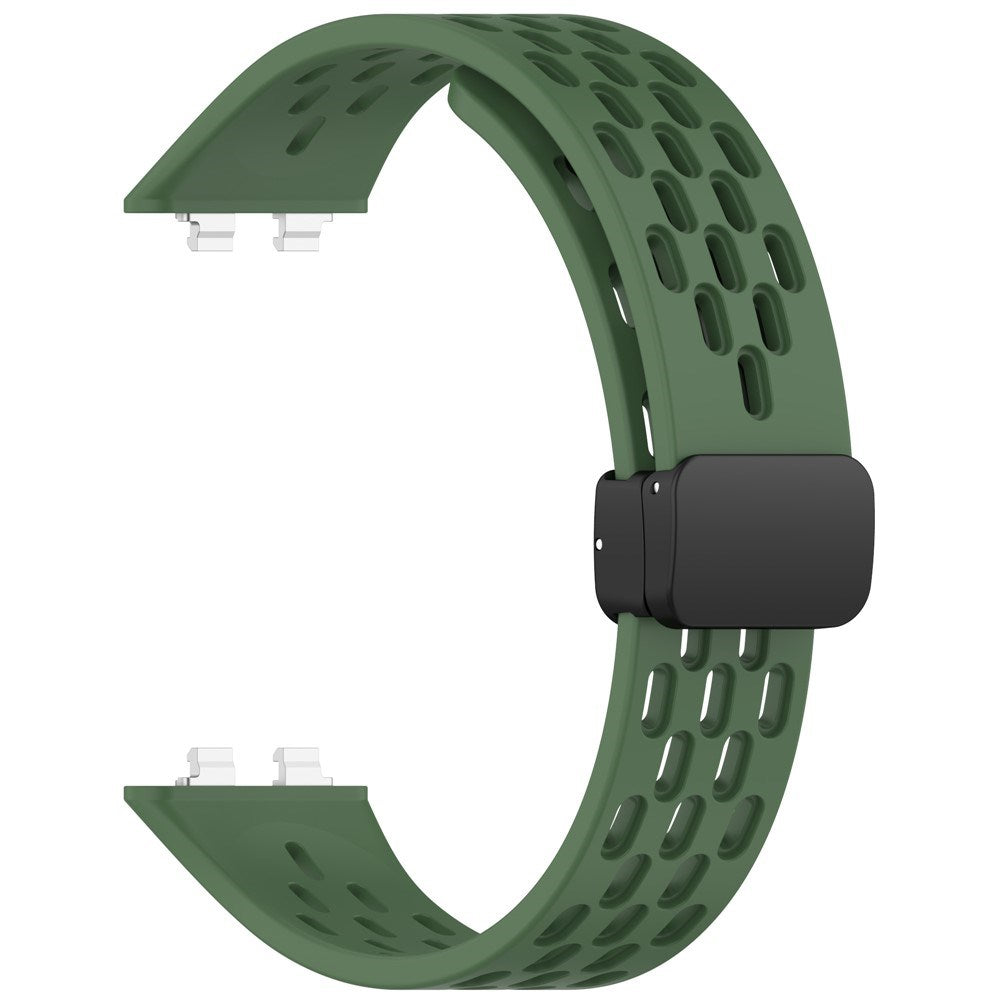 Huawei Band 11 / 11 Pro EIDERWOOD Perforert Silikonrem - Grønn